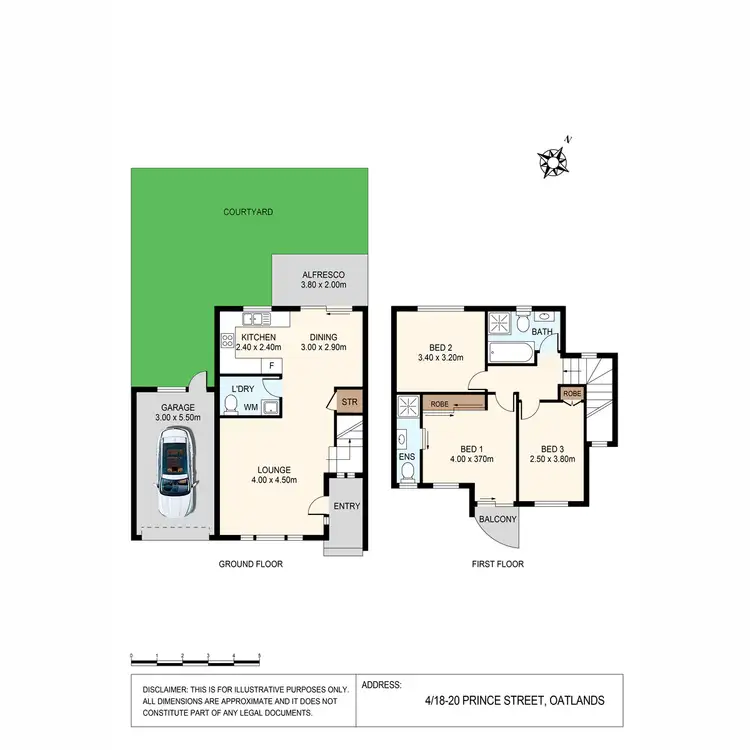 Floorplan of Homely townhouse listing, 4/18-20 Prince Street, Oatlands NSW 2117