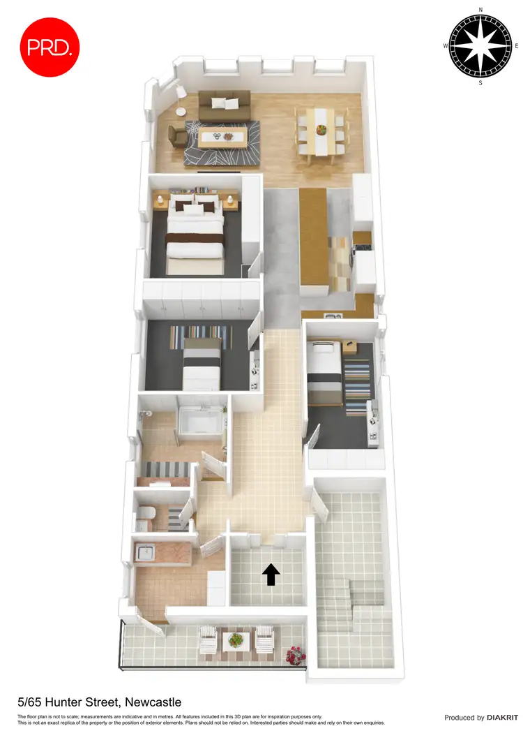 Floorplan of Homely apartment listing, 5/65 Hunter Street, Newcastle NSW 2300