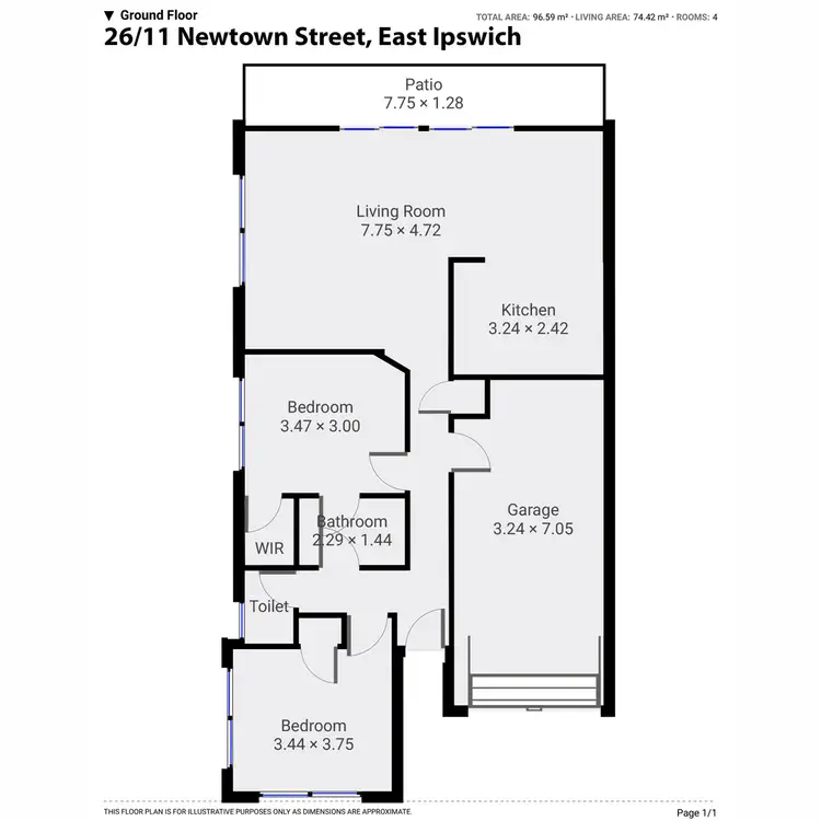 Floorplan of Homely unit listing, 26/11 Newtown Street, East Ipswich QLD 4305
