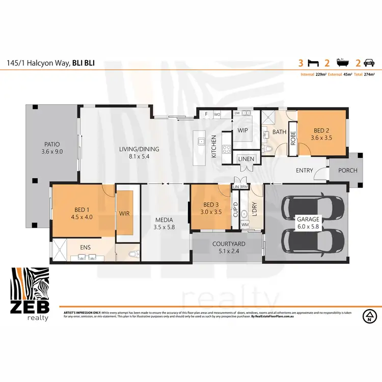 Floorplan of Homely house listing, 145/1 Halcyon Way, Bli Bli QLD 4560
