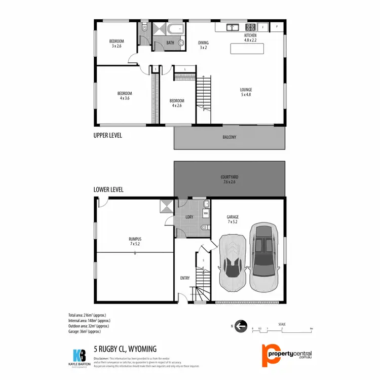 Floorplan of Homely house listing, 5 Rugby Close, Wyoming NSW 2250