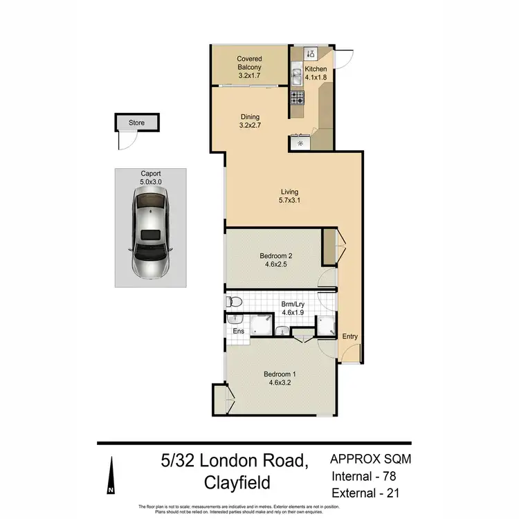 Floorplan of Homely apartment listing, 5/32 London Road, Clayfield QLD 4011