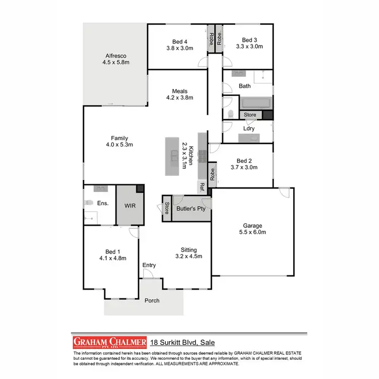 Floorplan of Homely house listing, 18 Surkitt Boulevard, Sale VIC 3850