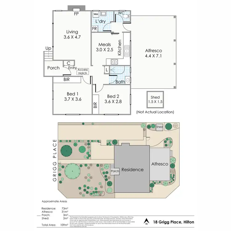 Floorplan of Homely house listing, 18 Grigg Place, Hilton WA 6163