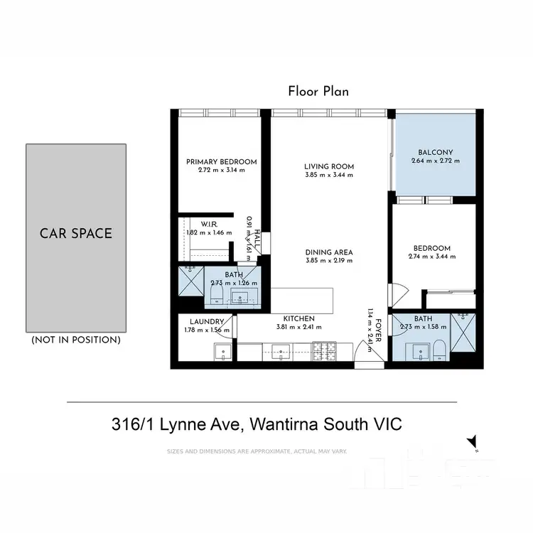 Floorplan of Homely apartment listing, 316/1 lynne Avenue, Wantirna South VIC 3152