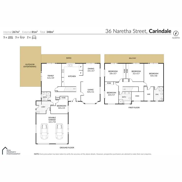 Floorplan of Homely house listing, 36 Naretha Street, Carindale QLD 4152