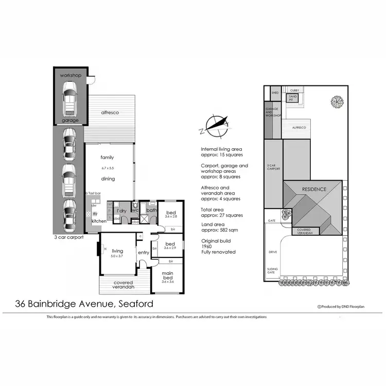 Floorplan of Homely house listing, 36 Bainbridge Avenue, Seaford VIC 3198