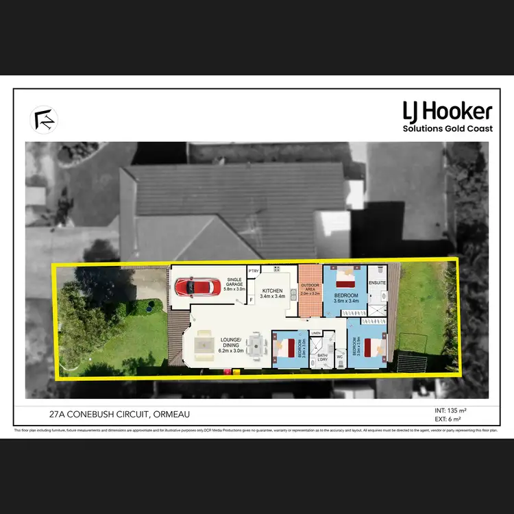 Floorplan of Homely semi-detached listing, 27a Conebush Circuit, Ormeau QLD 4208
