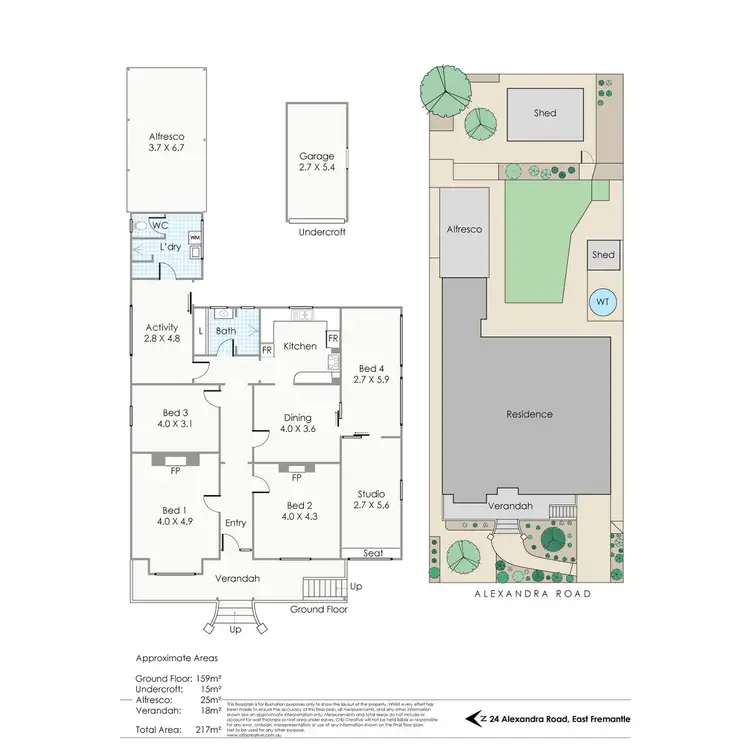 Floorplan of Homely house listing, 24 Alexandra Road, East Fremantle WA 6158