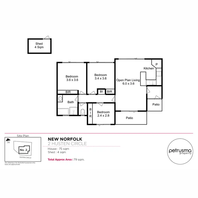 Floorplan of Homely house listing, 2 Husten Circle, New Norfolk TAS 7140