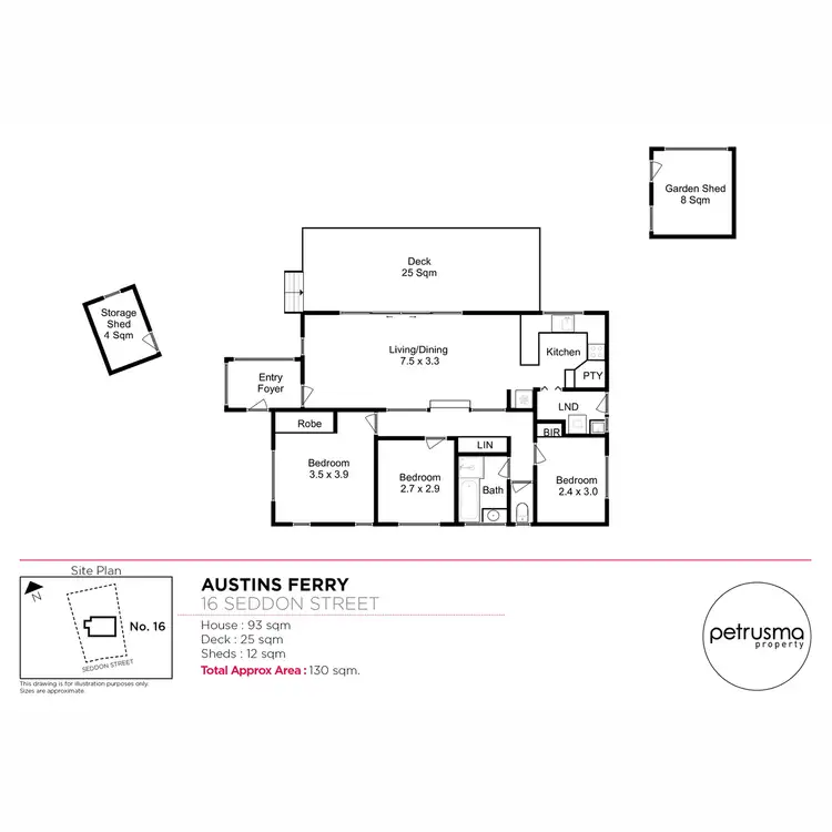 Floorplan of Homely house listing, 16 Seddon Street, Austins Ferry TAS 7011