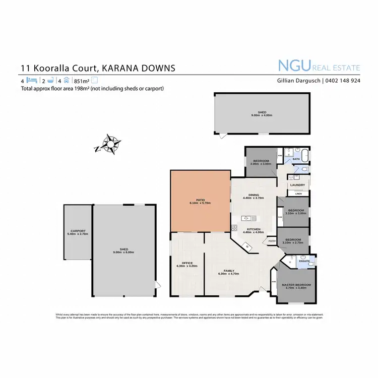 Floorplan of Homely house listing, 11 Kooralla Court, Karana Downs QLD 4306