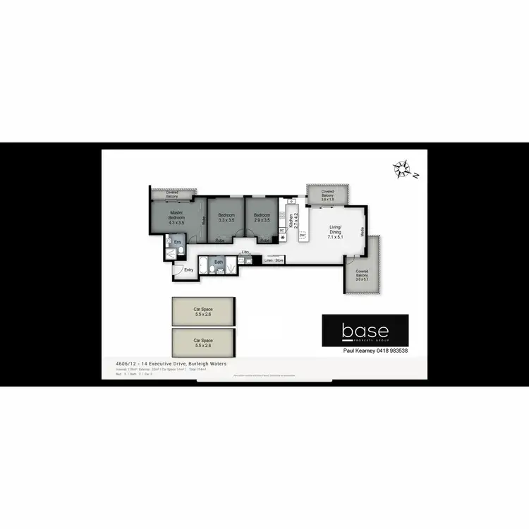 Floorplan of Homely apartment listing, 4606/12-14 Executive Drive, Burleigh Waters QLD 4220
