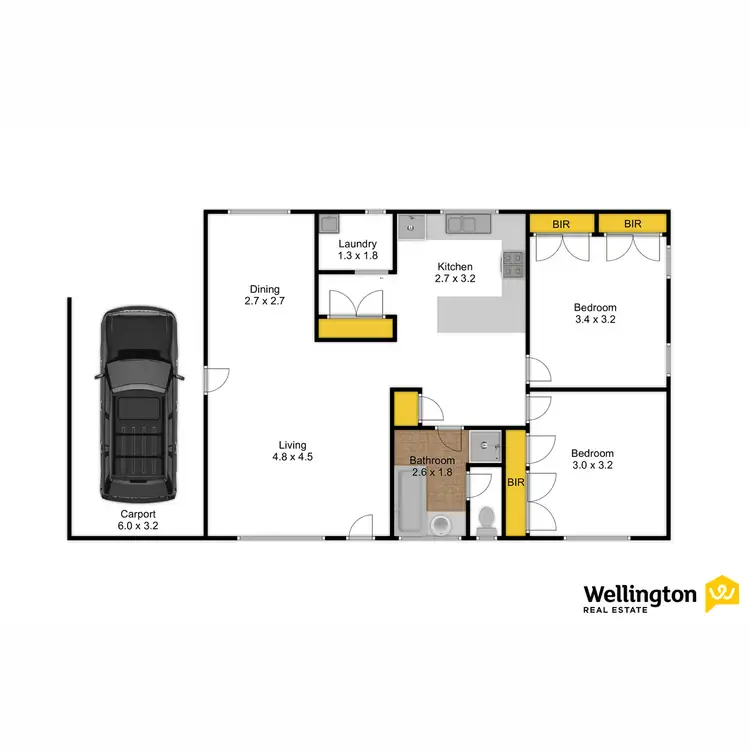 Floorplan of Homely unit listing, 3/4-6 Brand Street, Sale VIC 3850