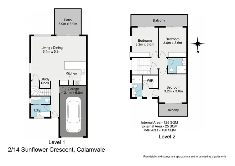 Floorplan of Homely house listing, 2/14 Sunflower Crescent, Calamvale QLD 4116
