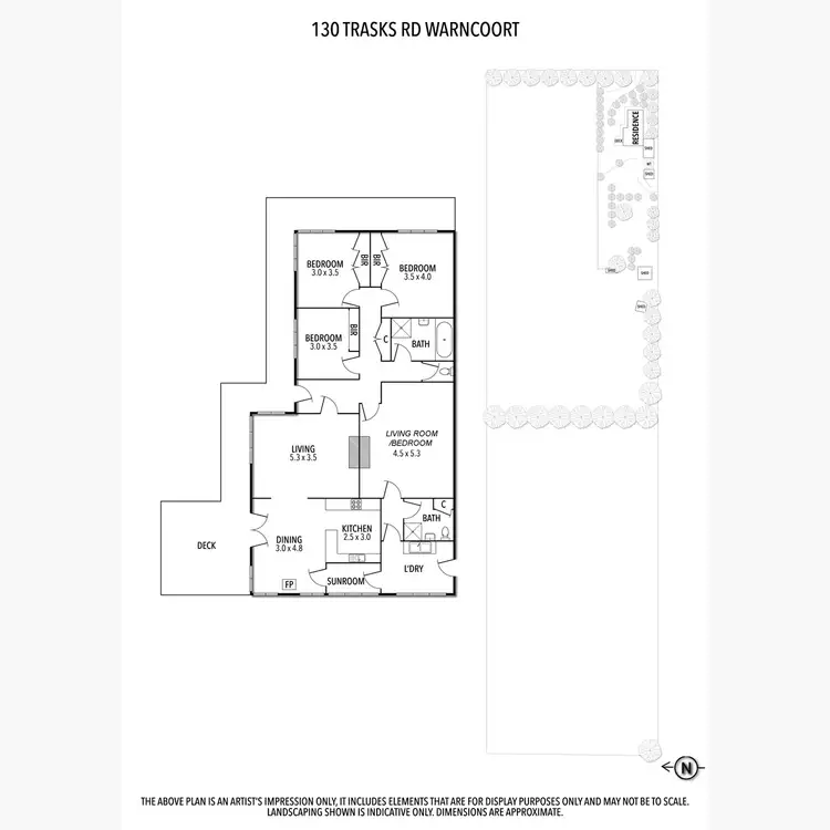 Floorplan of Homely rural property listing, 130 Trasks Road, Warncoort VIC 3243