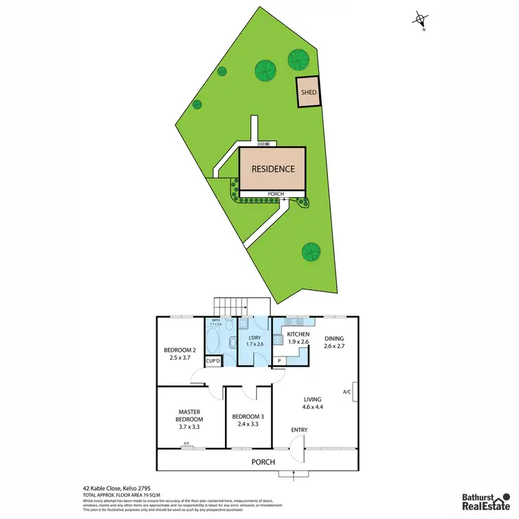 Floorplan of Homely house listing, 42 Kable Close, Kelso NSW 2795