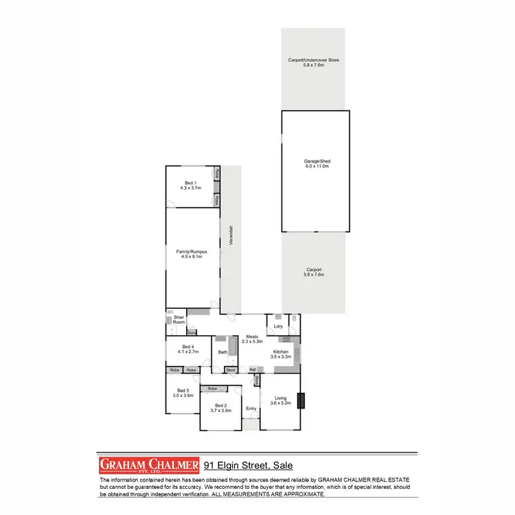 Floorplan of Homely house listing, 91 Elgin Street, Sale VIC 3850