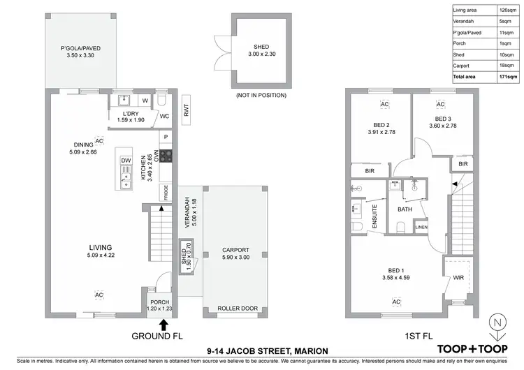 Floorplan of Homely house listing, 9/14 Jacob Street, Marion SA 5043