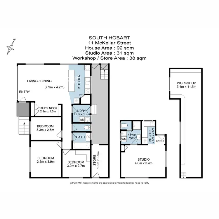 Floorplan of Homely house listing, 11 McKellar Street, South Hobart TAS 7004