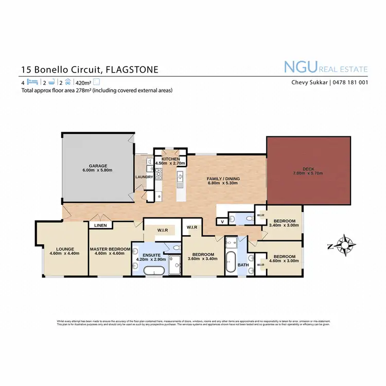 Floorplan of Homely house listing, 15 Bonello Circuit, Flagstone QLD 4280