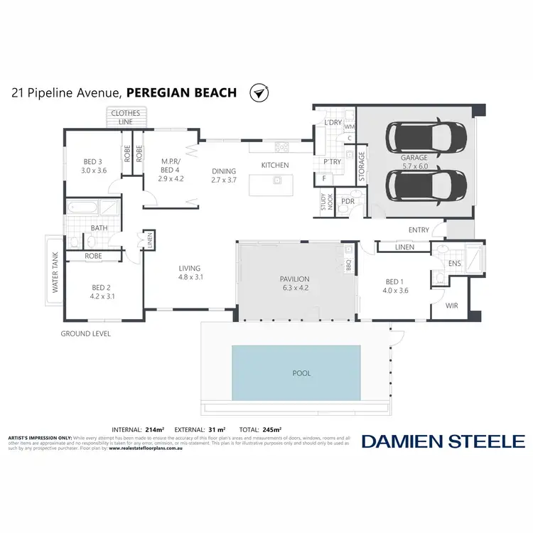 Floorplan of Homely house listing, 21 Pipeline Avenue, Peregian Beach QLD 4573