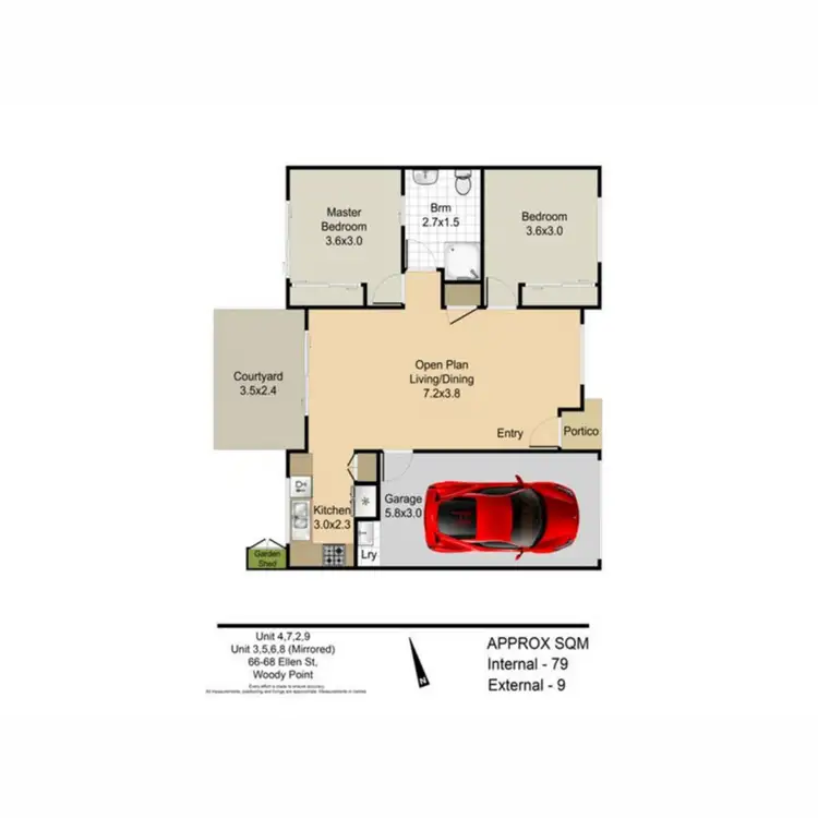 Floorplan of Homely unit listing, 2/66-68 Ellen Street, Woody Point QLD 4019