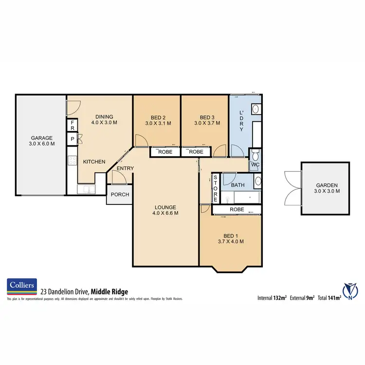 Floorplan of Homely house listing, 23 Dandelion Drive, Middle Ridge QLD 4350