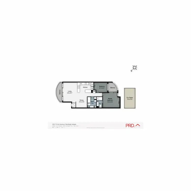 Floorplan of Homely apartment listing, 23/7 First Avenue, Burleigh Heads QLD 4220