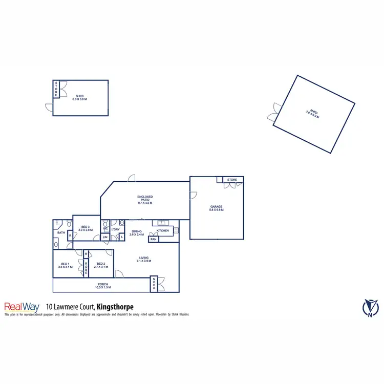 Floorplan of Homely house listing, 10 Lawmere Court, Kingsthorpe QLD 4400