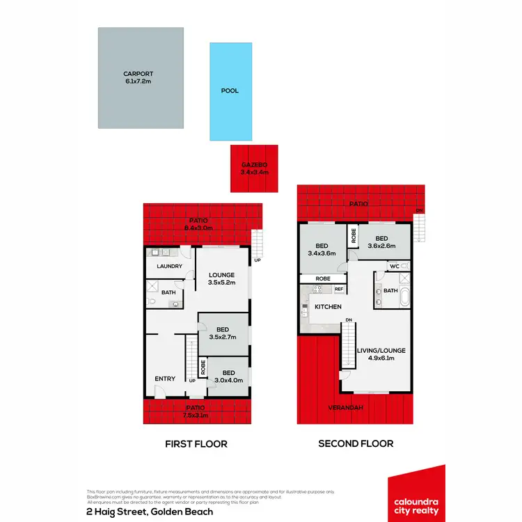 Floorplan of Homely house listing, 2 Haig Street, Golden Beach QLD 4551