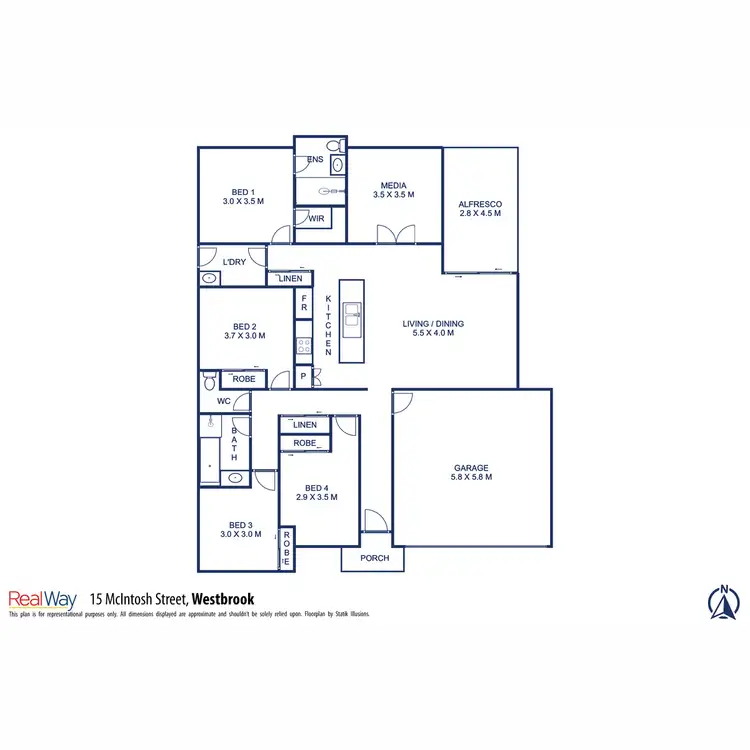 Floorplan of Homely house listing, 15 McIntosh Street, Westbrook QLD 4350