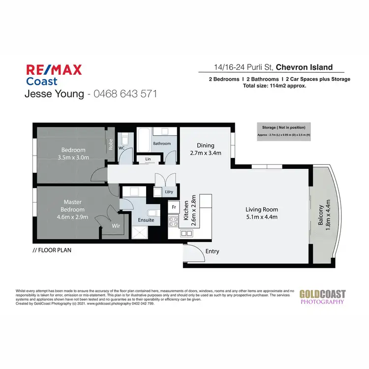 Floorplan of Homely apartment listing, 14/16-24 Purli Street, Surfers Paradise QLD 4217