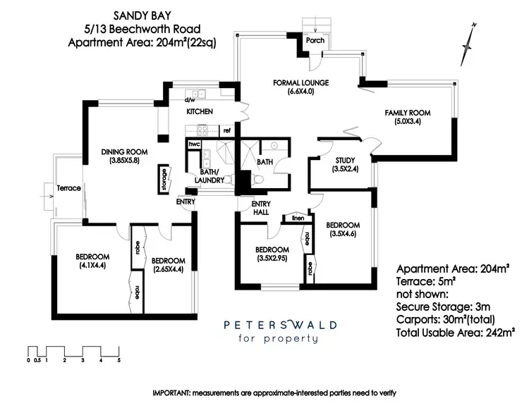 Floorplan of Homely apartment listing, 5/13 Beechworth Road, Sandy Bay TAS 7005