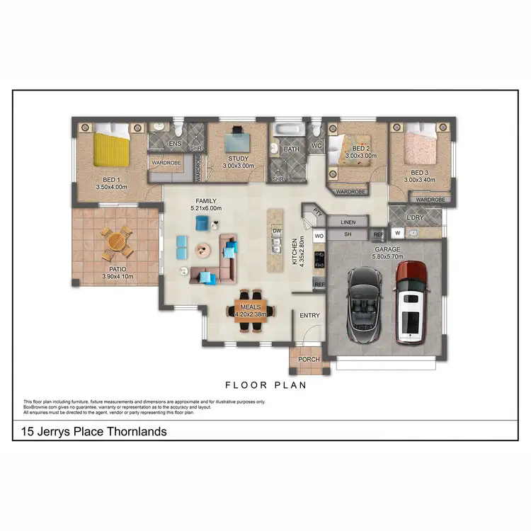 Floorplan of Homely house listing, 15 Jerrys Place, Thornlands QLD 4164