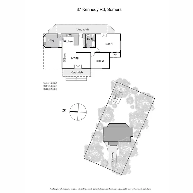Floorplan of Homely house listing, 37 Kennedy Road, Somers VIC 3927