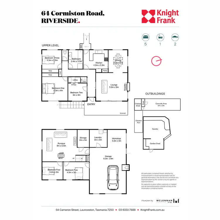 Floorplan of Homely house listing, 64 Cormiston Road, Riverside TAS 7250