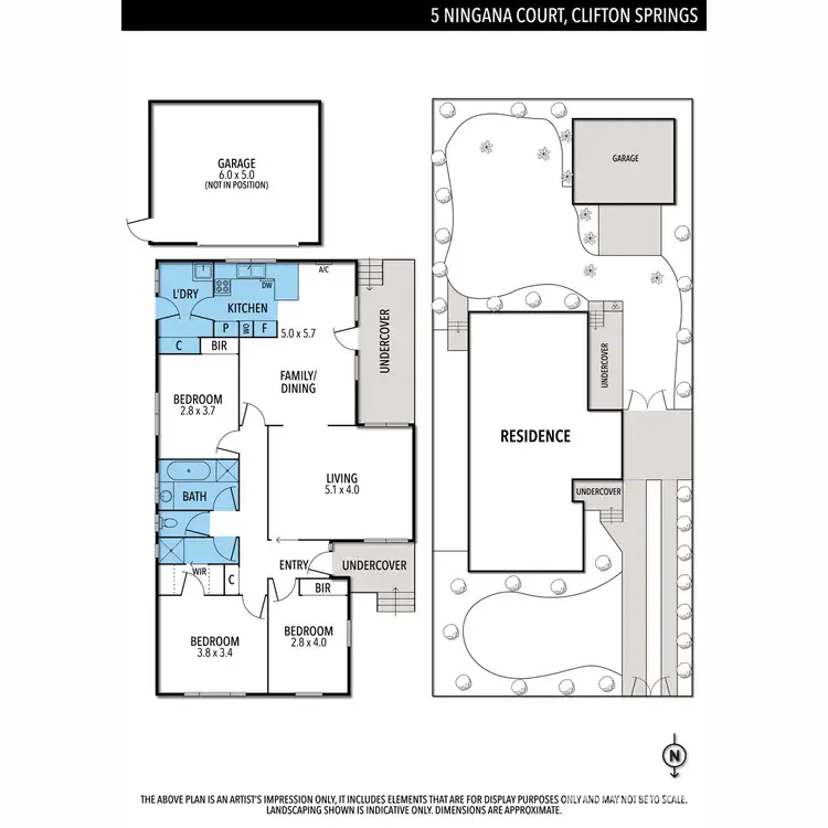 Floorplan of Homely house listing, 5 Ningana Court, Clifton Springs VIC 3222
