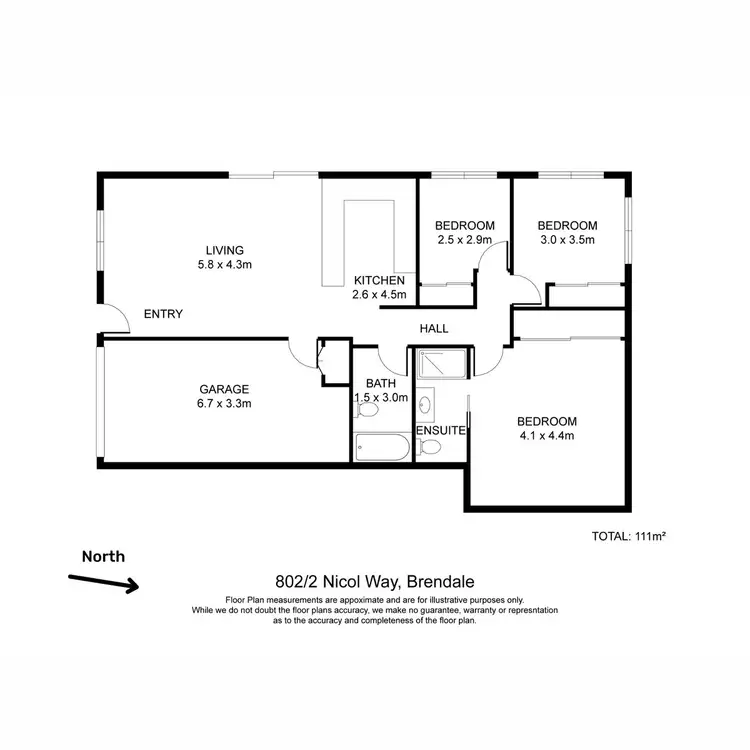 Floorplan of Homely unit listing, 820/2 Nicol Way, Brendale QLD 4500