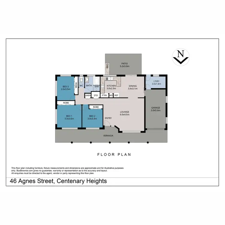 Floorplan of Homely house listing, 46 Agnes Street, Centenary Heights QLD 4350