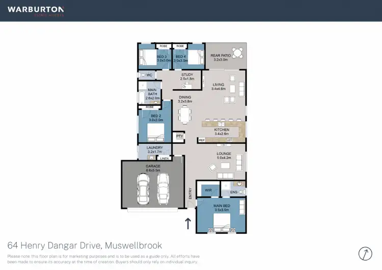 Floorplan of Homely house listing, 64 Henry Dangar Drive, Muswellbrook NSW 2333