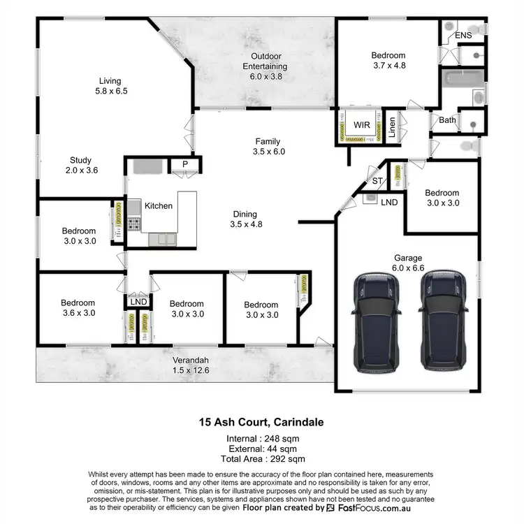 Floorplan of Homely house listing, 15 Ash Court, Carindale QLD 4152