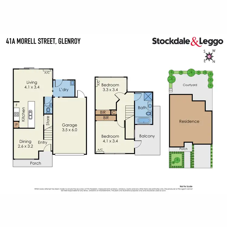 Floorplan of Homely townhouse listing, 41A Morell Street, Glenroy VIC 3046