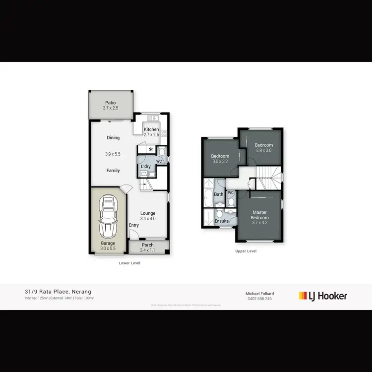Floorplan of Homely semi-detached listing, 31/9 Rata Place, Nerang QLD 4211