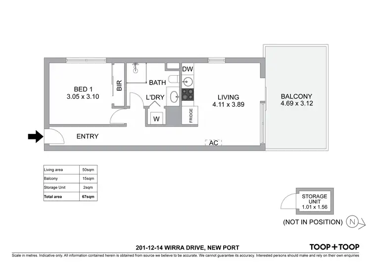 Floorplan of Homely apartment listing, 201/12-14 Wirra Drive, New Port SA 5015