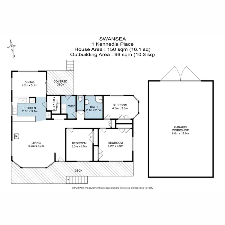 Floorplan of Homely house listing, 1 Kennedia Place, Swansea TAS 7190