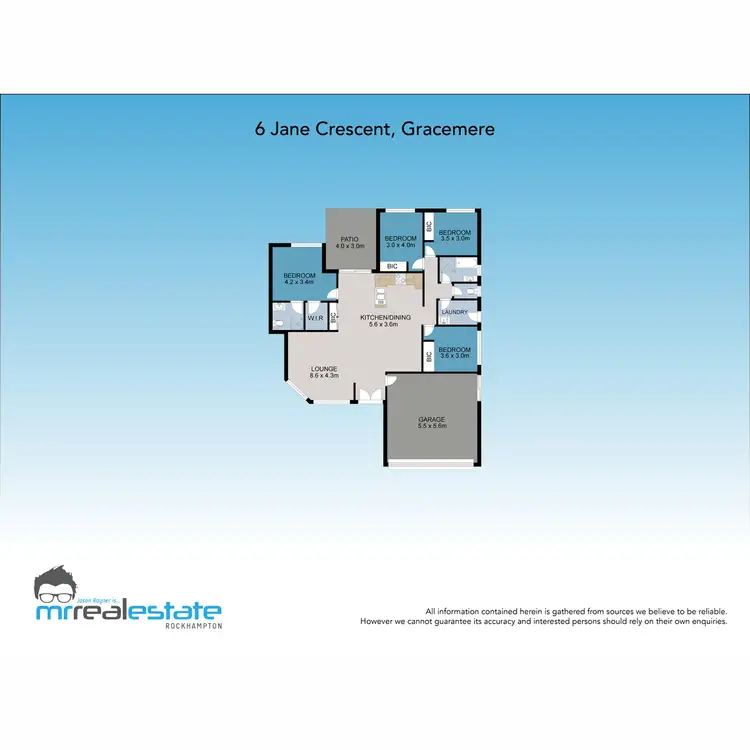Floorplan of Homely house listing, 6 Jane Crescent, Gracemere QLD 4702