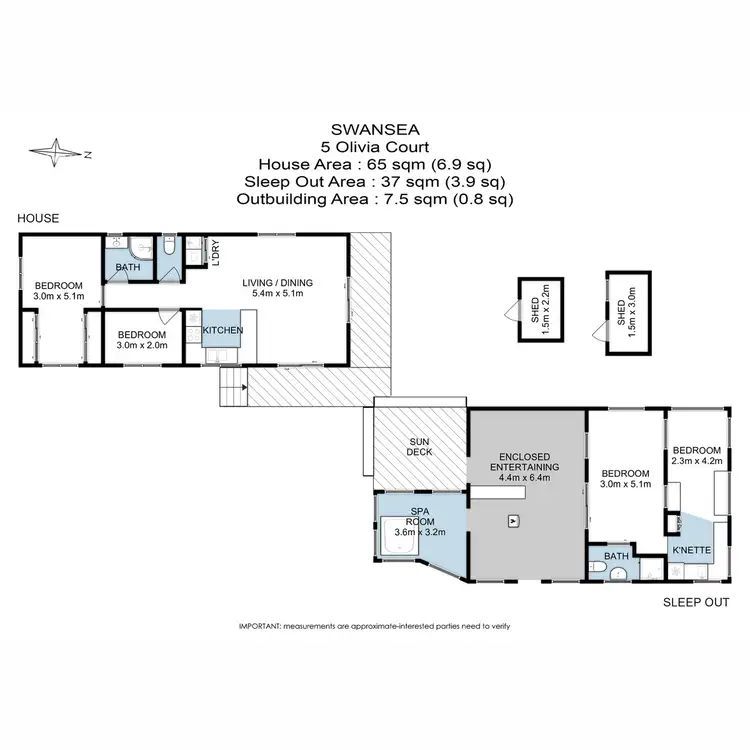 Floorplan of Homely house listing, 5 Olivia Court, Swansea TAS 7190