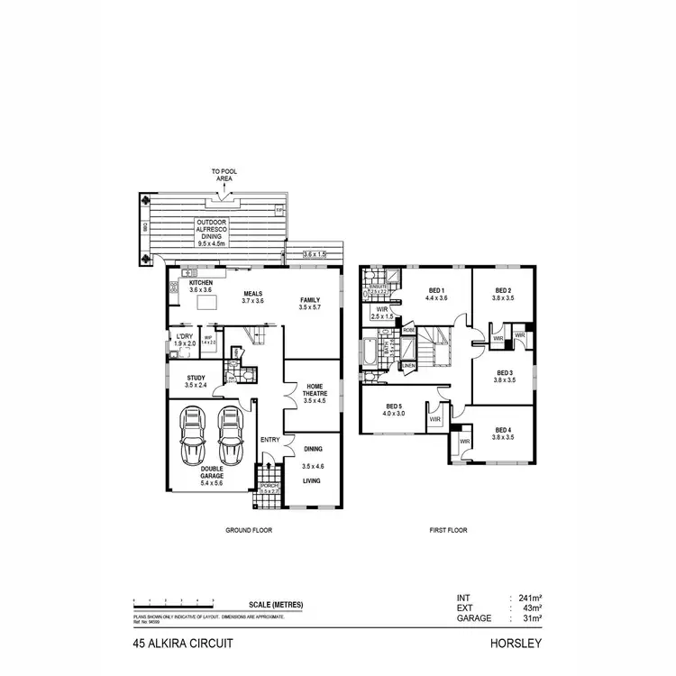 Floorplan of Homely house listing, 45 Alkira Circuit, Horsley NSW 2530