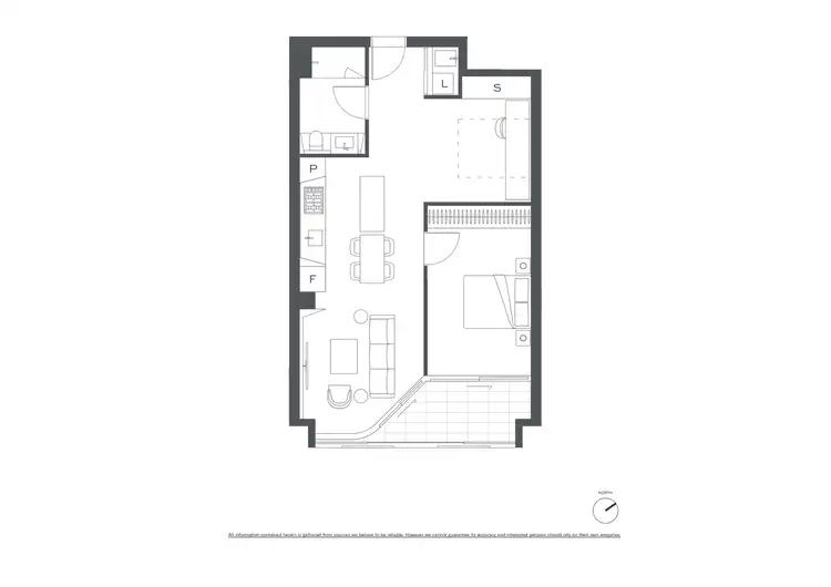 Floorplan of Homely apartment listing, 202/85 Harrington Street, Sydney NSW 2000